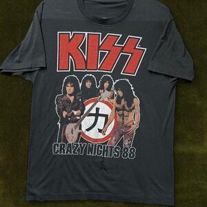 Vintage 1988 KISS Crazy Nights Tour T-Shirt - Modern Large